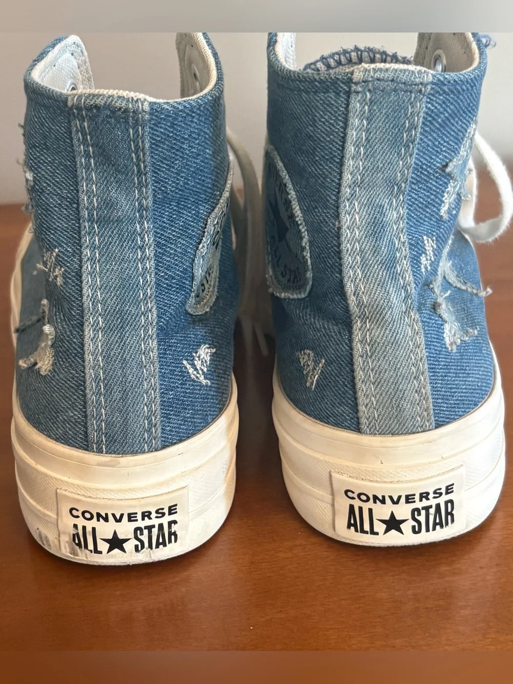 CONVERSE‎ Women's Chuck Taylor All Star Lift Denim Stars Ortholite Insole 6.5